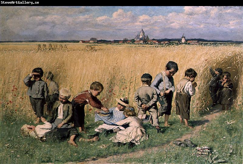 Emile Claus On the Way to School